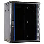 Armário de parede 15U desmontado com porta de vidro 600x450x770mm (LxPxA)