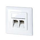 Placa frontal Keystone, branca