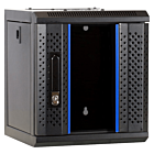 Armário para servidor 6U de 10 polegadas com porta de vidro, 312 x 310 x 352 mm (L x P x A)