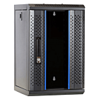 Armário para servidor de 10 polegadas e 9U com porta de vidro, dimensões 312x310x486mm (LxPxA)
