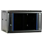 Armário de parede 6U com porta de vidro 600x450x368mm (LxPxA)