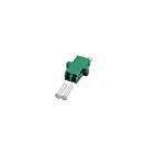 Acoplamento monomodo LC-LC duplex verde