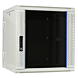 Armário de parede branco de 12U (inclinável) com porta de vidro 600x600x635mm (LxPxA)