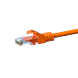 Cabo de rede CAT5e UTP de 2 m em cor de laranja - CCA