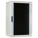Armário de parede branco de 18U com porta de vidro, 600x450x900mm (LxPxA)