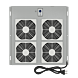 Kit de ventilação com 4 ventoinhas e termóstato, adequado para armários de servidores externos.
