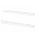 Conjunto de 2 perfis em L adequados para armários de parede com 450 mm de profundidade - branco