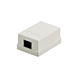Caixa de montagem superficial CAT5e UTP de 1 porta, cor marfim
