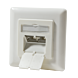 Caixa de encastrar vertical CAT6 UTP/STP, cor marfim