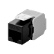 Conector Keystone UTP CAT6a - Sem ferramentas - Preto