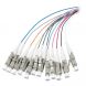 Conjunto de cablagens em fibra de vidro OM3 na cor LC - 12 peças