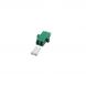Acoplamento monomodo LC-LC duplex verde