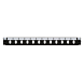 Conector frontal LC/SC de 12 portas, duplex/simplex, preto, adequado para bandeja de fibra universal.