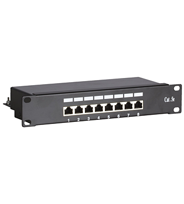 Painel de ligação FTP CAT5e de 10 polegadas - 8 portas