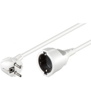 Extensão elétrica Schuko de 5m branca