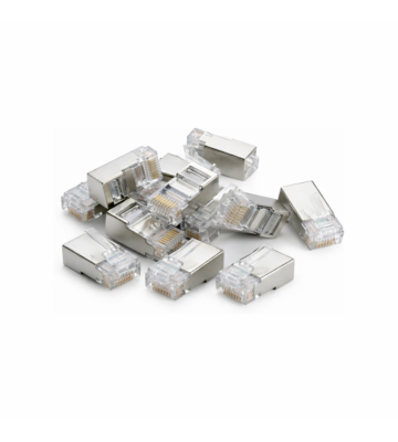 Conector DANICOM FTP CAT5e RJ45 - para cabos com núcleo flexível e rígido - 10 unidades