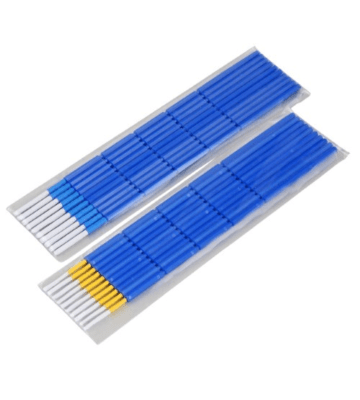 Varetas de limpeza para fibra de vidro, 1,25 mm, embalagem de 10 unidades.