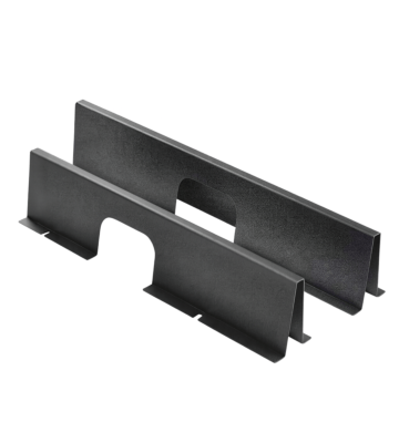 Canaletas de blindagem para cabos de rede em centros de dados, adequadas para bastidores de 800 mm de largura.