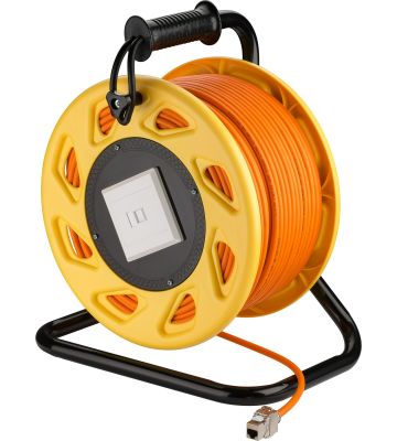 Enrolador de cabo CAT7 S/FTP com conector Keystone CAT6a - RJ45 - 90 metros