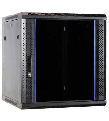 Armário de parede 12U com porta de vidro 600x600x635mm (LxPxA)