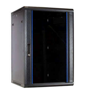 Armário de parede 22U com porta de vidro 600x600x1100mm (LxPxA)
