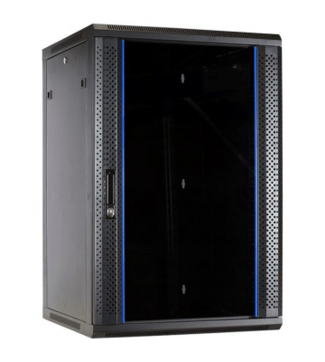 Armário de parede 27U com porta de vidro 600x600x1300mm (LxPxA)