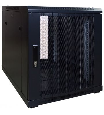 Caixa para mini servidor 12U com porta perfurada 600x800x720mm (LxPxA)