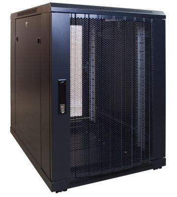 Caixa para mini servidor 15U com porta perfurada 600x800x860mm (LxPxA)