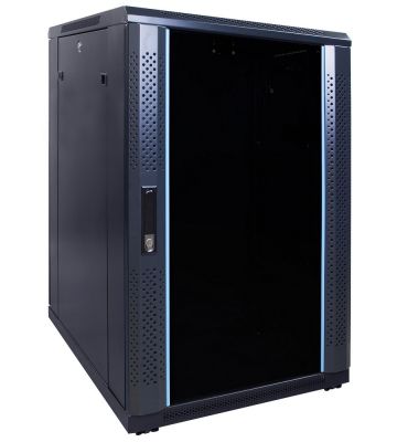 Armário para servidor 18U com porta de vidro 600x800x1000mm (LxPxA)