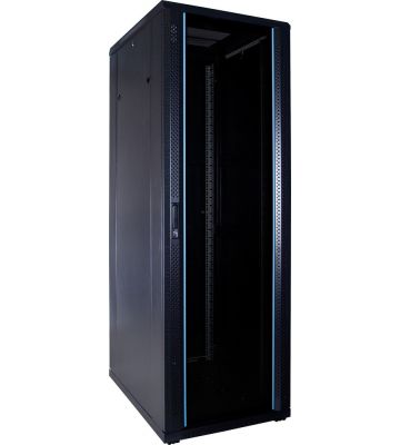 Armário para servidor 37U com porta de vidro 600x800x1800mm (LxPxA)