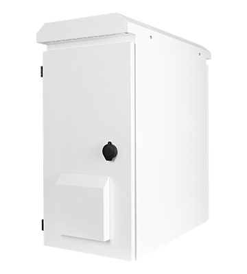 Armário de parede exterior 6U para montagem vertical IP55 - 600x280x600mm (LxPxA)
