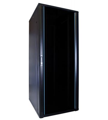 Armário para servidor 47U com porta de vidro, dimensões: 600x800x2200mm (LxPxA)