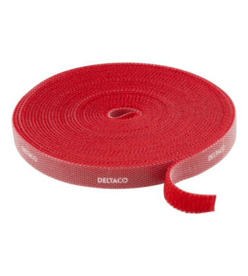 Velcro 5 metros - 9 mm de largura - vermelho