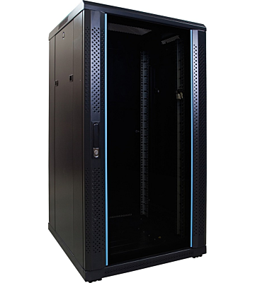 Armário para servidor 22U com porta de vidro 600x600x1200mm (LxPxA)