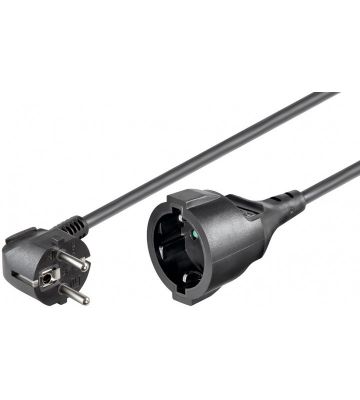 Extensão elétrica Schuko de 10 m, preta