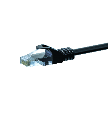 Cabo de rede UTP CAT5e de 0,50 m preto - 100% cobre