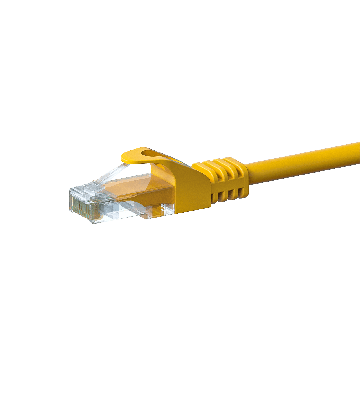 Cabo de rede UTP CAT5e de 7,5 m, amarelo - 100% cobre