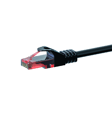 Cabo de rede UTP CAT6 de 0,25 m preto - 100% cobre