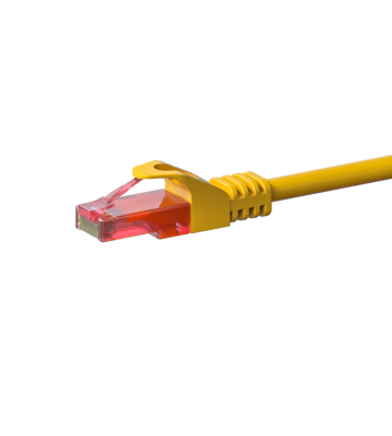 Cabo de rede UTP CAT6 de 0,15 m, amarelo - 100% cobre