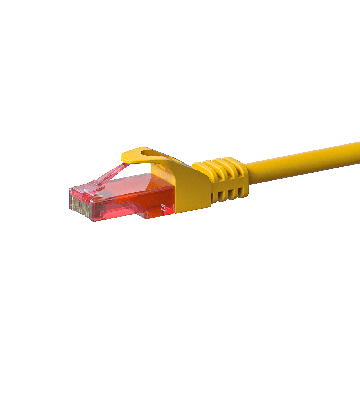 Cabo de rede UTP CAT6 de 1 m, amarelo - 100% cobre