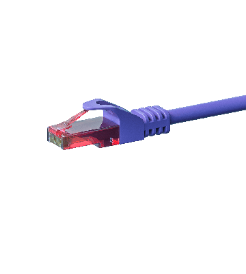 Cabo de rede UTP CAT6 de 1 m em roxo - 100% cobre
