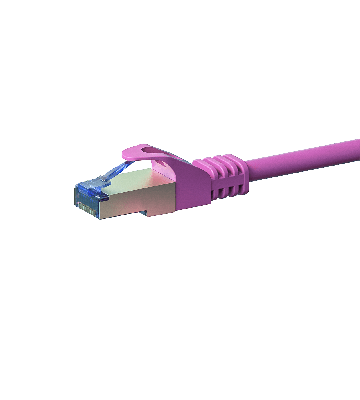 Cabo de rede CAT6a S/FTP (PIMF) de 0,25 m cor-de-rosa