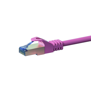Cabo de rede CAT6a S/FTP (PIMF) de 5 m cor-de-rosa