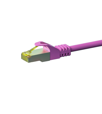 Cabo de rede Cat7 S/FTP (PIMF) de 2 m rosa