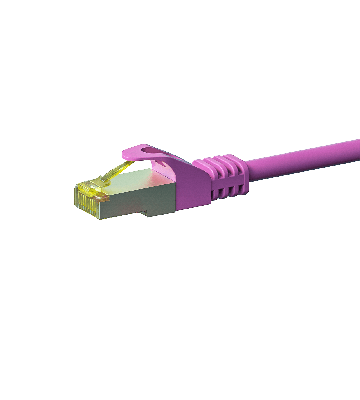 Cabo de rede Cat7 S/FTP (PIMF) de 3 m rosa