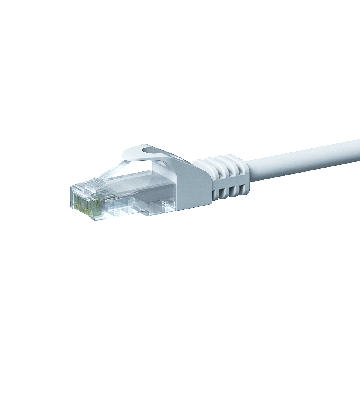 Cabo de rede CAT5e UTP branco de 1 m - CCA