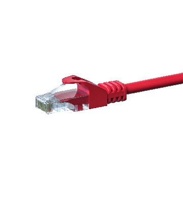 Cabo de rede CAT5e UTP vermelho de 20 m - CCA