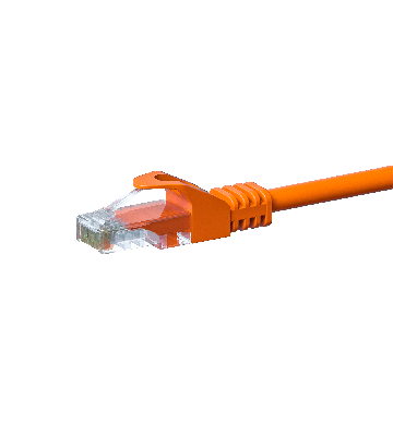 Cabo de rede CAT5e UTP de 0,50 m laranja - CCA