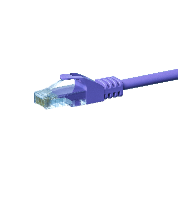 Cabo de rede CAT5e UTP de 1 m em roxo - CCA