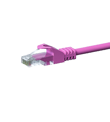 Cabo de rede CAT5e UTP 0,50m rosa - CCA